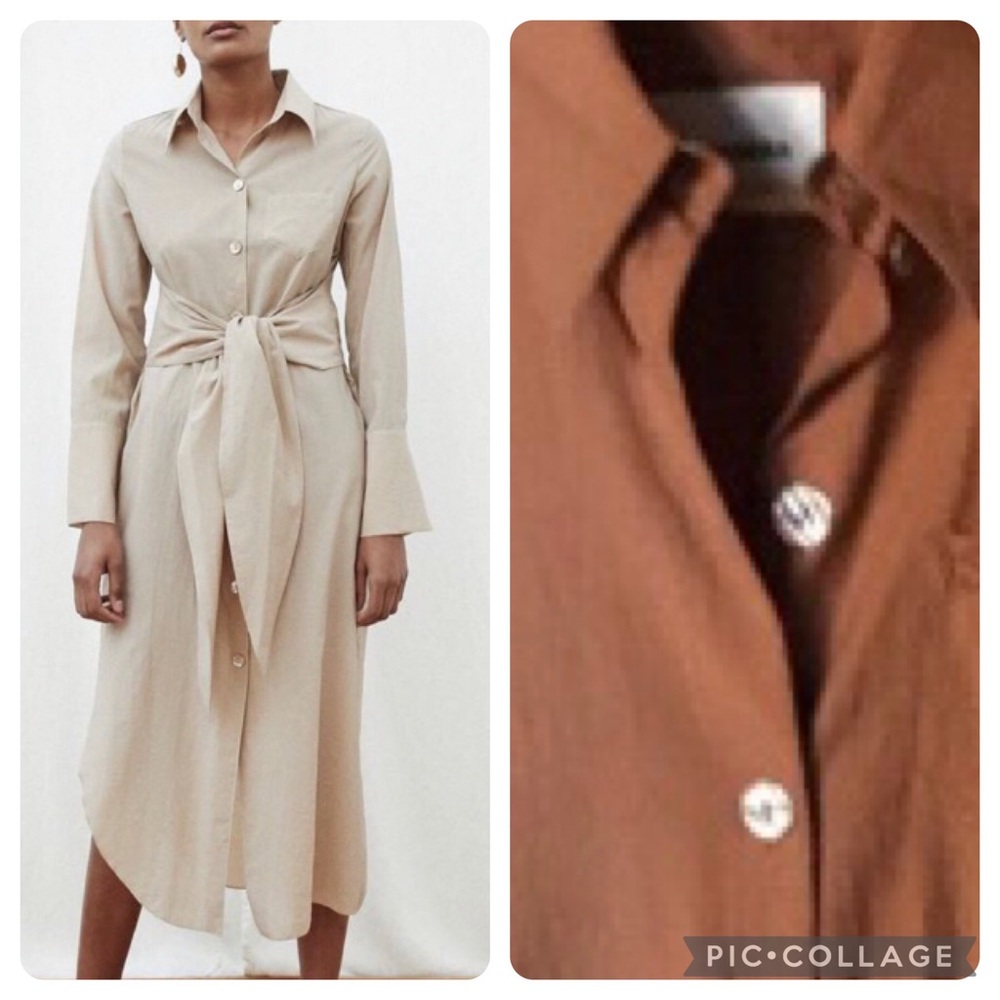 Nanushka Nata asymmetric shirt dress with tie